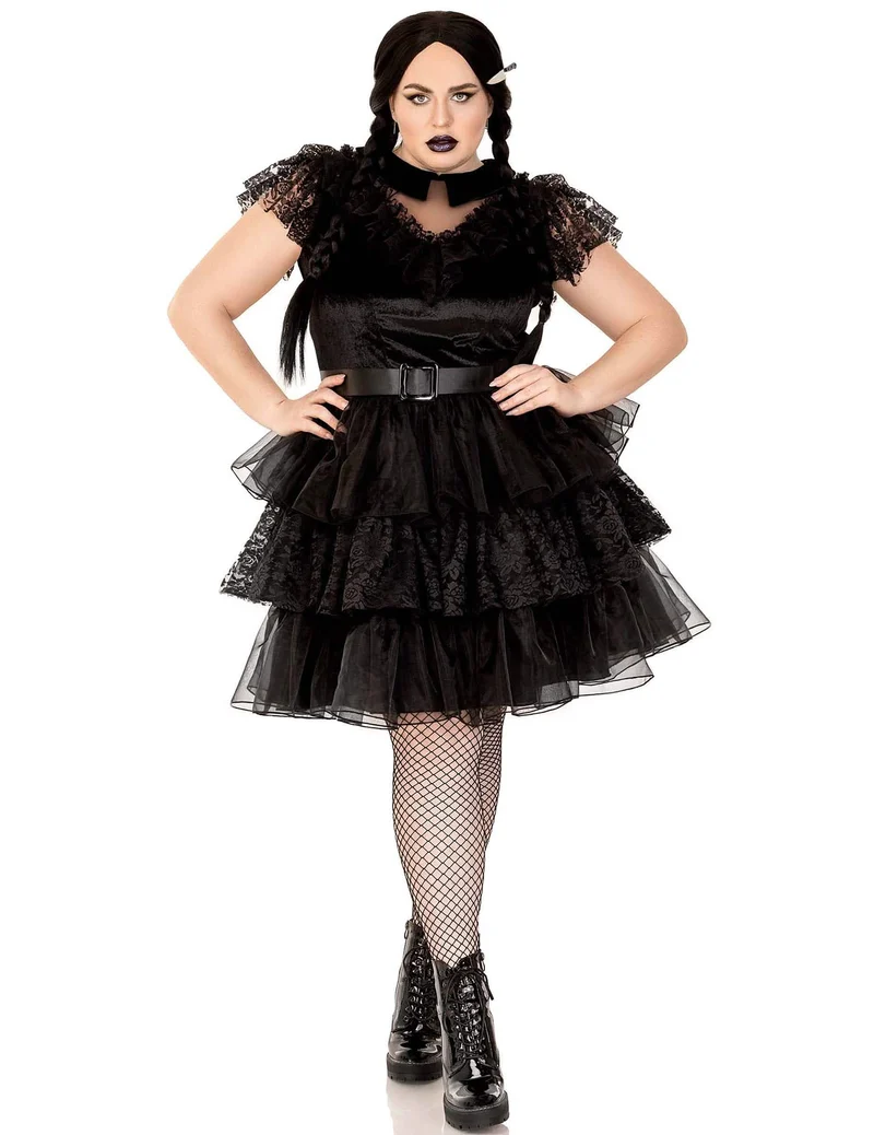 Sexy Gothic-Rebellenkostüm in Übergröße für Damen