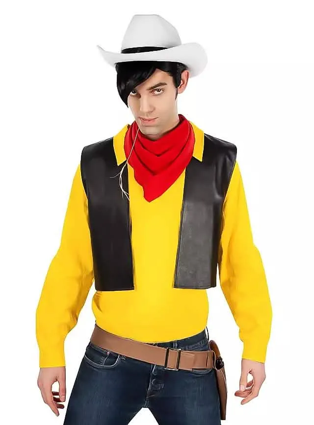Lucky Luke™ Westernheld-Kostüm für Erwachsene 3-teilig gelb-braun
