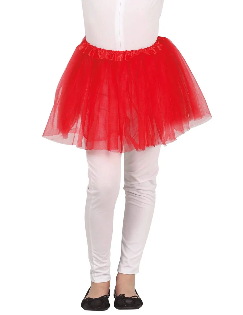 Tüllrock für Kinder Kostümaccessoire 30 cm rot