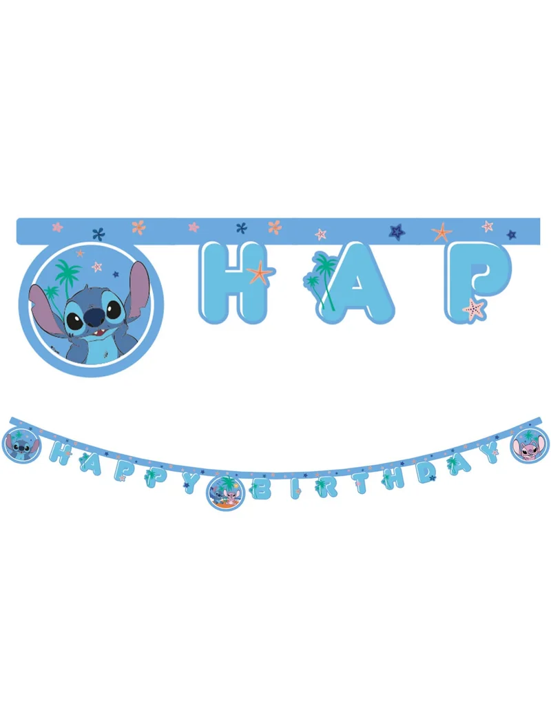 Gelenkgirlande Happy Birthday Stitch™, 200 cm