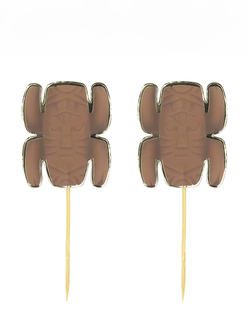10 Abenteurer Totem-Holzpicks