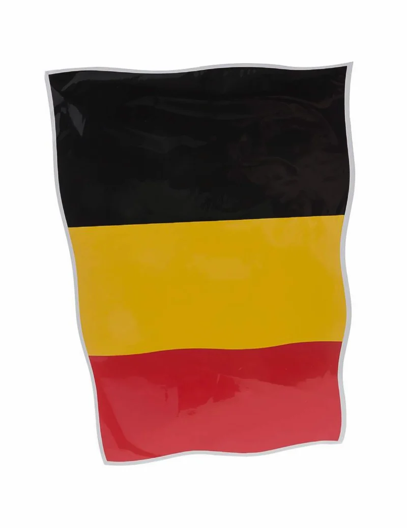 Autoaufkleber Belgien 22 x 33 cm schwarz-gelb-rot