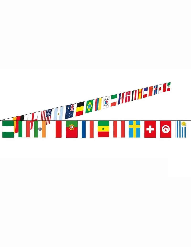 Girlande Länderflaggen 10 meter