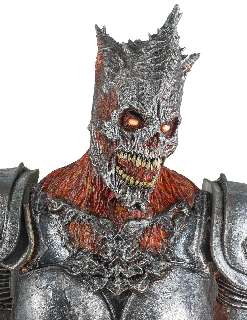 Reaper King Vollgesichtsmaske in Flammen