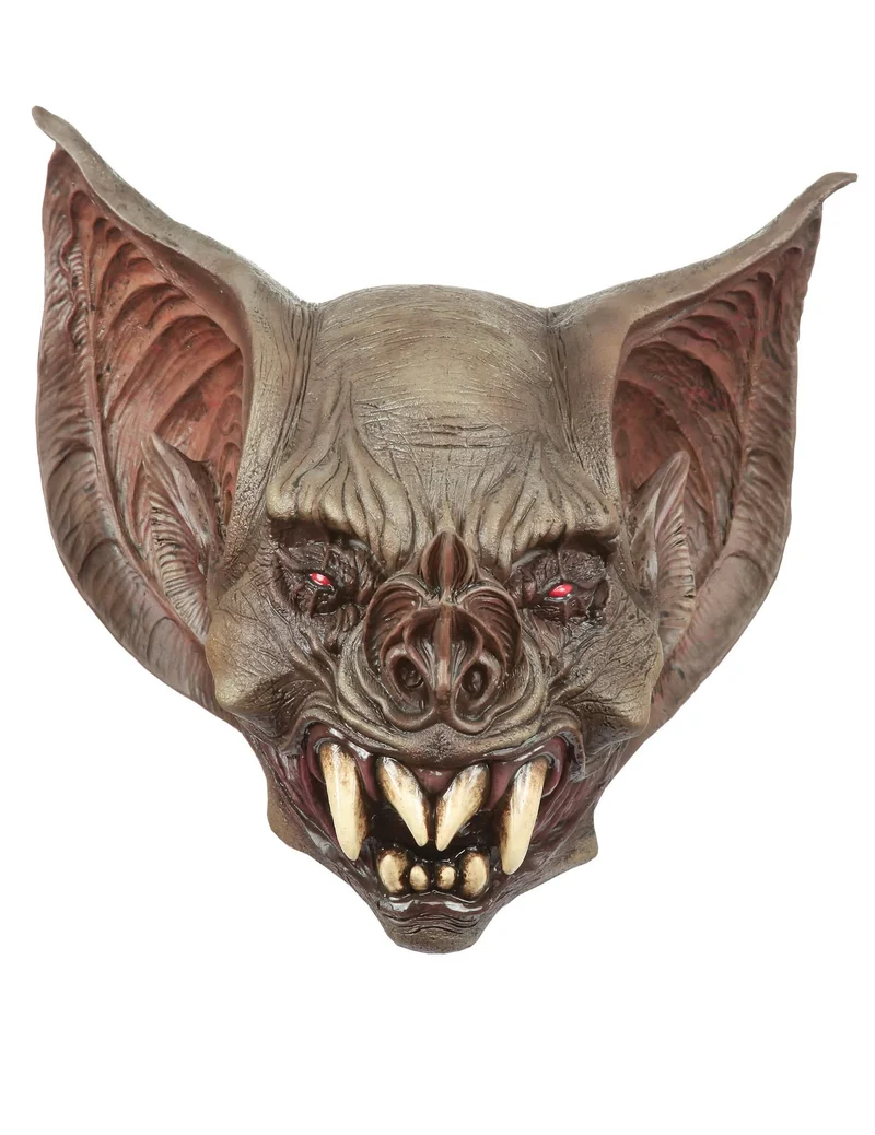 Furchteinflössende Fledermaus-Maske für Erwachsene braun