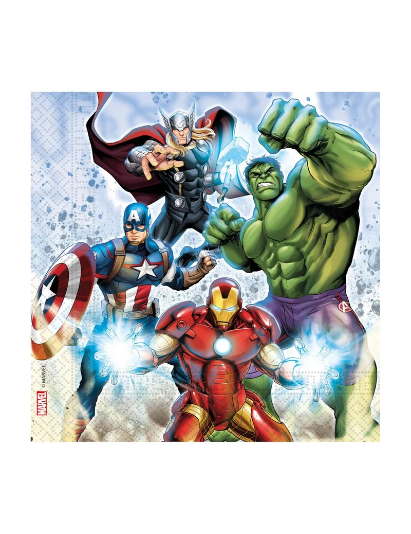 20 Avengers™ Papierservietten 33 x 33 cm