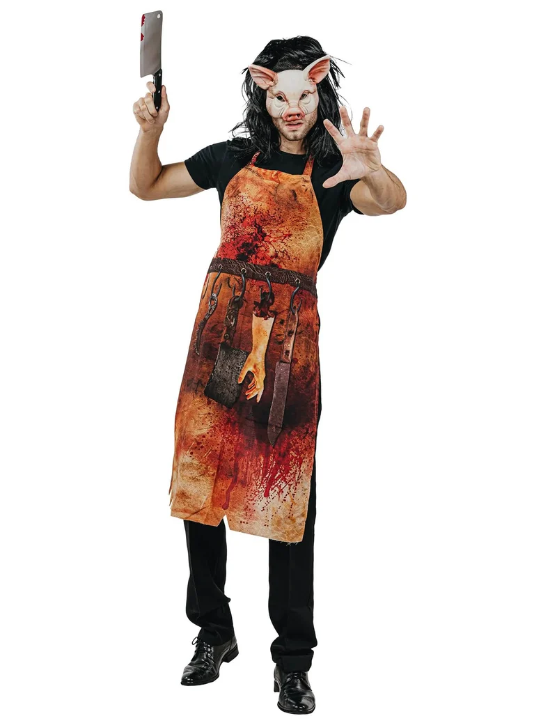 Blutiges Metzger-Halloween-Kostüm für Erwachsene