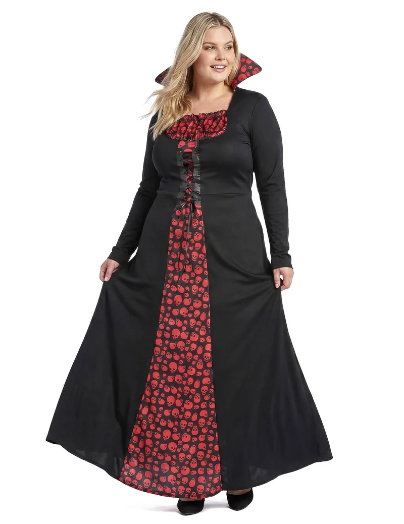 Elegantes Vampir Kostüm für Erwachsene für Frauen Übergröße Oversize