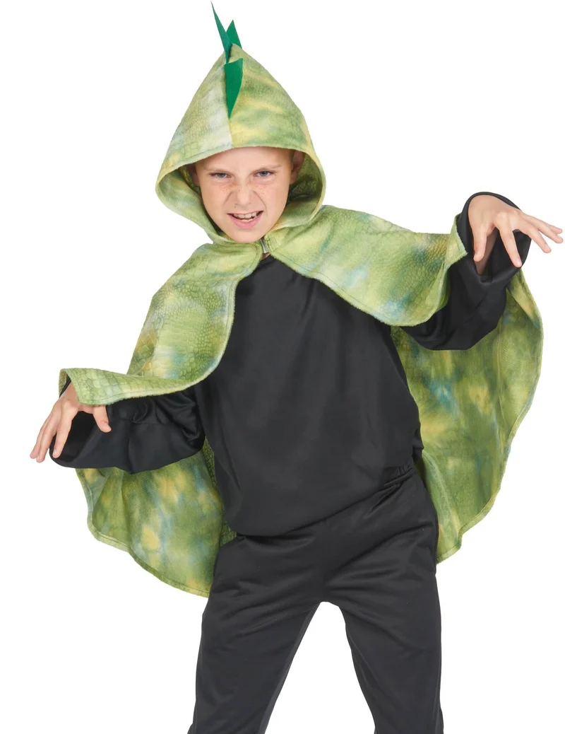 Grüner Dinosaurier Umhang Kinder