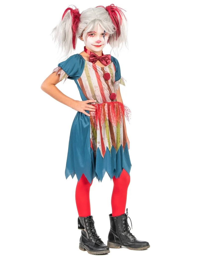 Clown-Kostüm für Mädchen Horrorclown Halloween