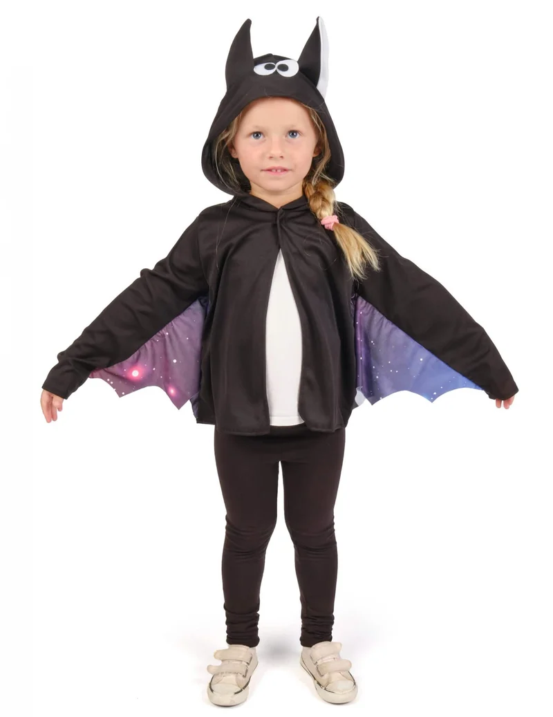 Fledermausjacke Fledermaus Flügel Kinderkostüm schwarz lila