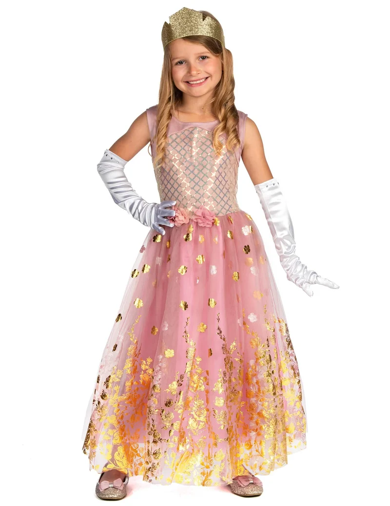 Kostüm Prinzessin Kinder Rosa Gold