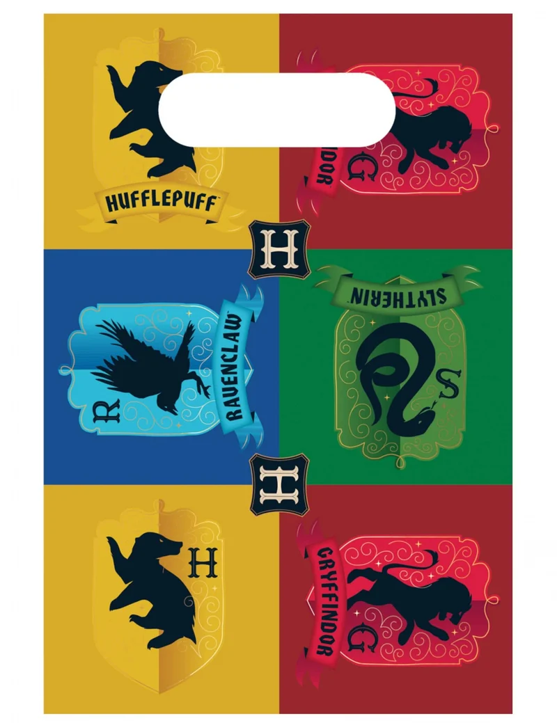 8 Hogwarts Harry Potter™ Beutel 16 x 23,5 cm