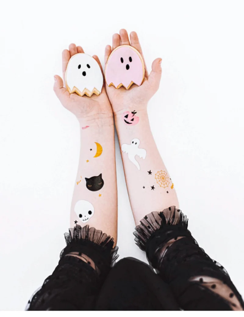 Tattoos selbstklebend 20 Stück Halloween Kostümaccessoire