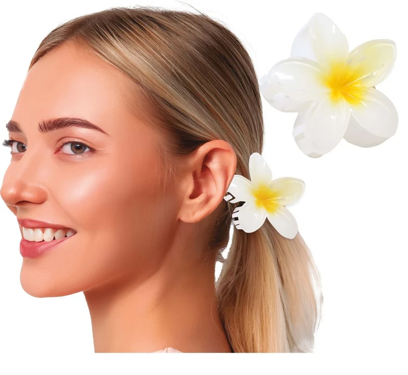 Blume Haarspange Weiß