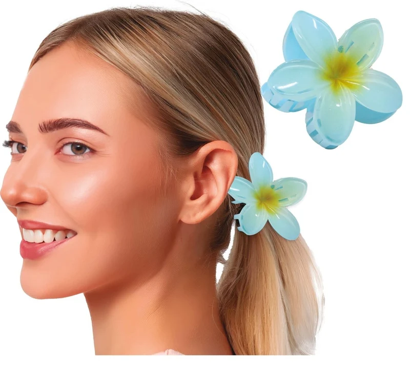 Blume Haarspange Blau
