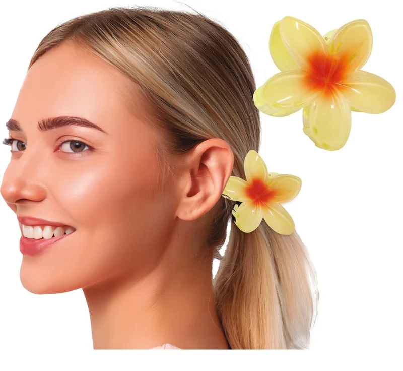 Blume Haarspange Gelb