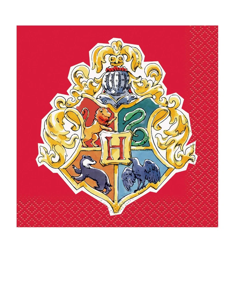 Harry Potter™-Servietten Lizenzartikel 16 Stück rot 25x25cm