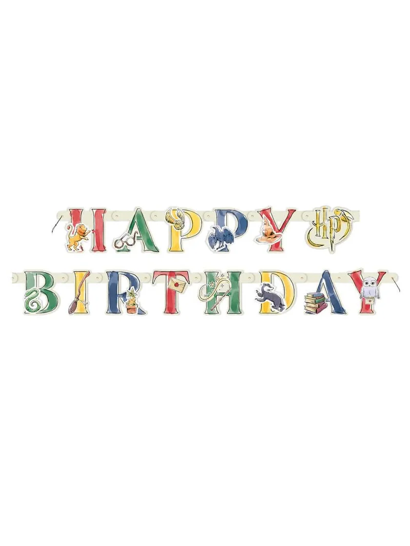 Offizieller Happy Birthday Banner Harry Potter™ bunt 30 x 50 cm