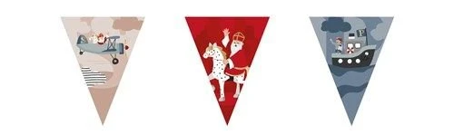 Sinterklaas Girlande Rot Blau 6m