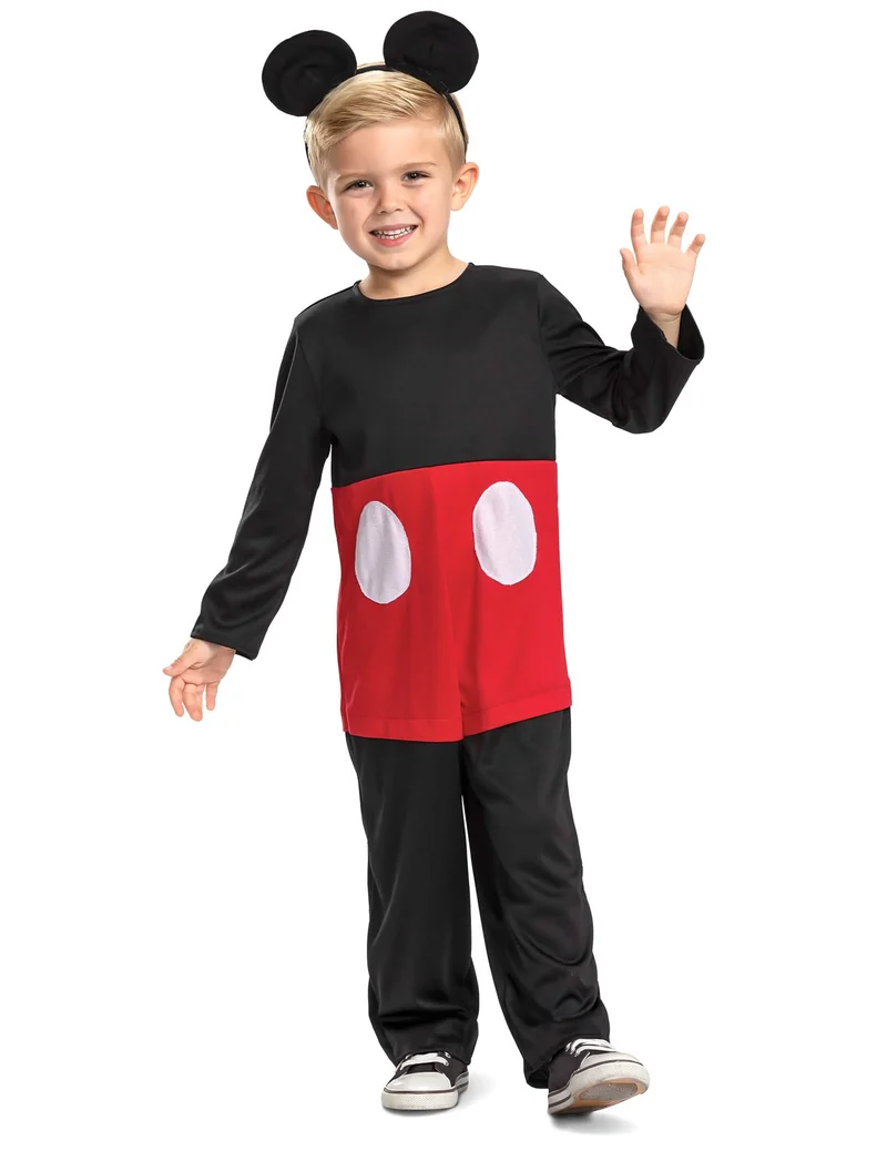 Micky Maus klassisches Kinderkostüm schwarz-rot