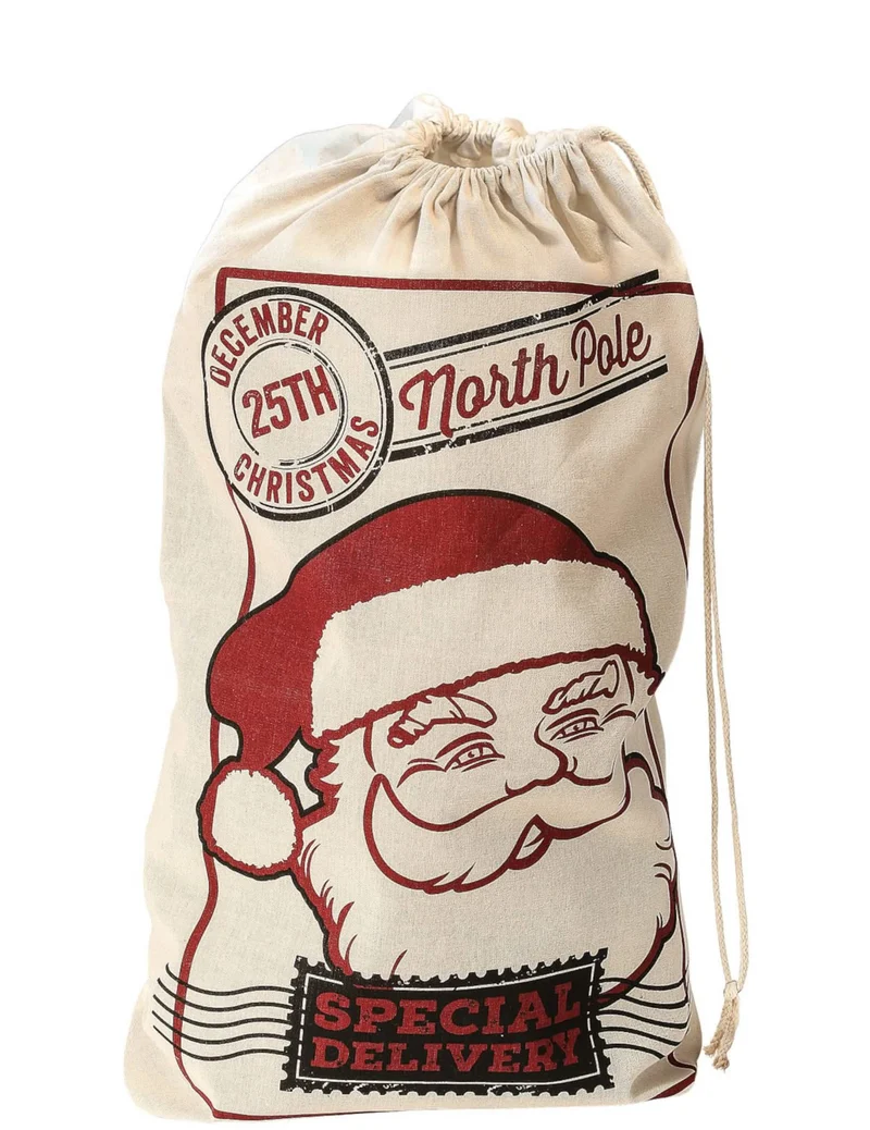Weihnachtssack aus Jute 50 x 80 cm