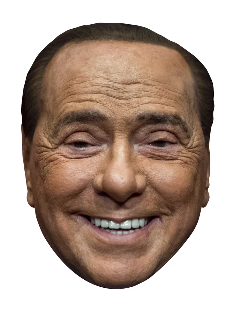 Pappmaske von Silvio Berlusconi für Erwachsene
