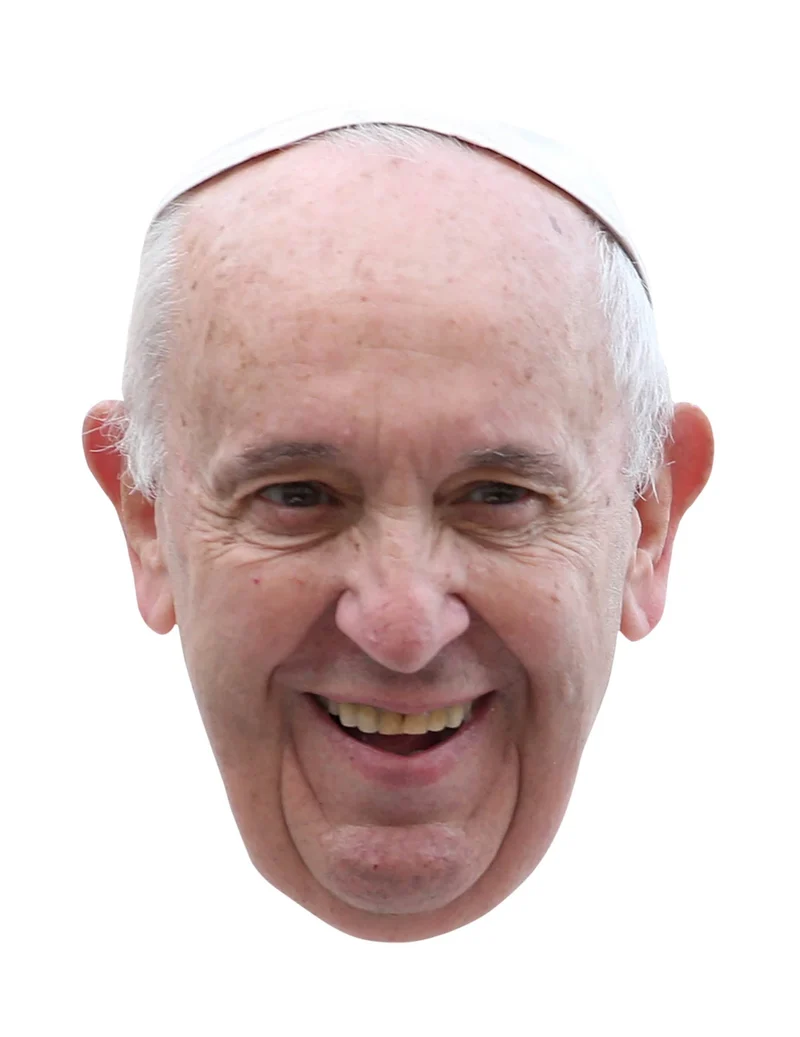 Pappmaske Papst Franziskus für Erwachsene