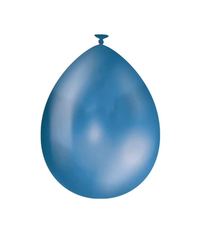 Blaue Ballons Metallic 30cm 10Stk