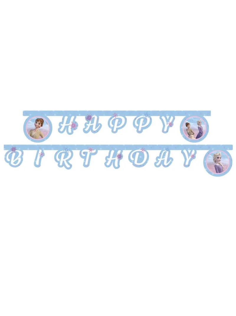 Happy Birthday Frozen™ Pappgirlande 2 m
