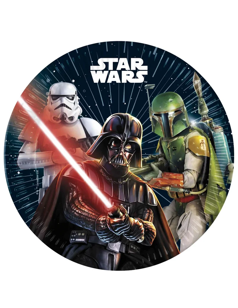 Star Wars™-Pappteller "Die dunkle Seite der Macht" 8 Stück bunt 23 cm