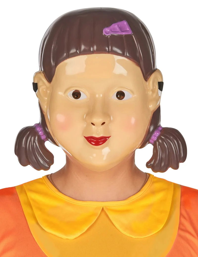 Killerpuppen-Maske für Erwachsene koreanisches-Zubehör braun-beige-Violet