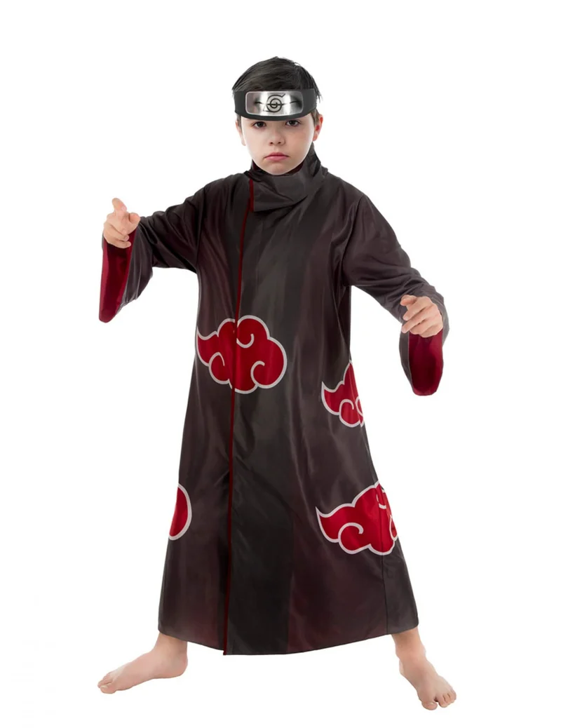 Itachi™-Kostüm für Jungen Naruto™ schwarz-rot-silber