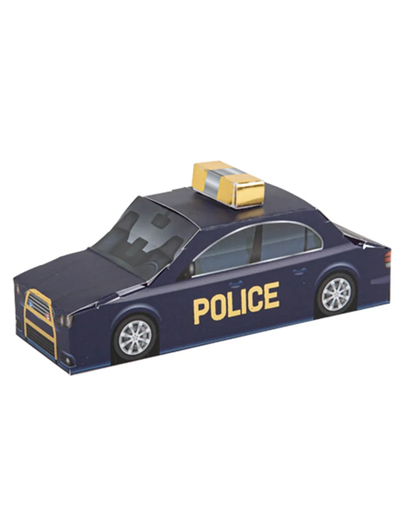 8 Polizeiautobehälter 15 x 5 x 5 cm