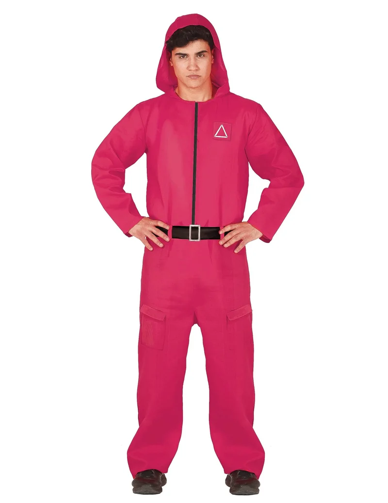 Spielwächter-Kostüm für Herren Wächter pinkfarben-schwarz