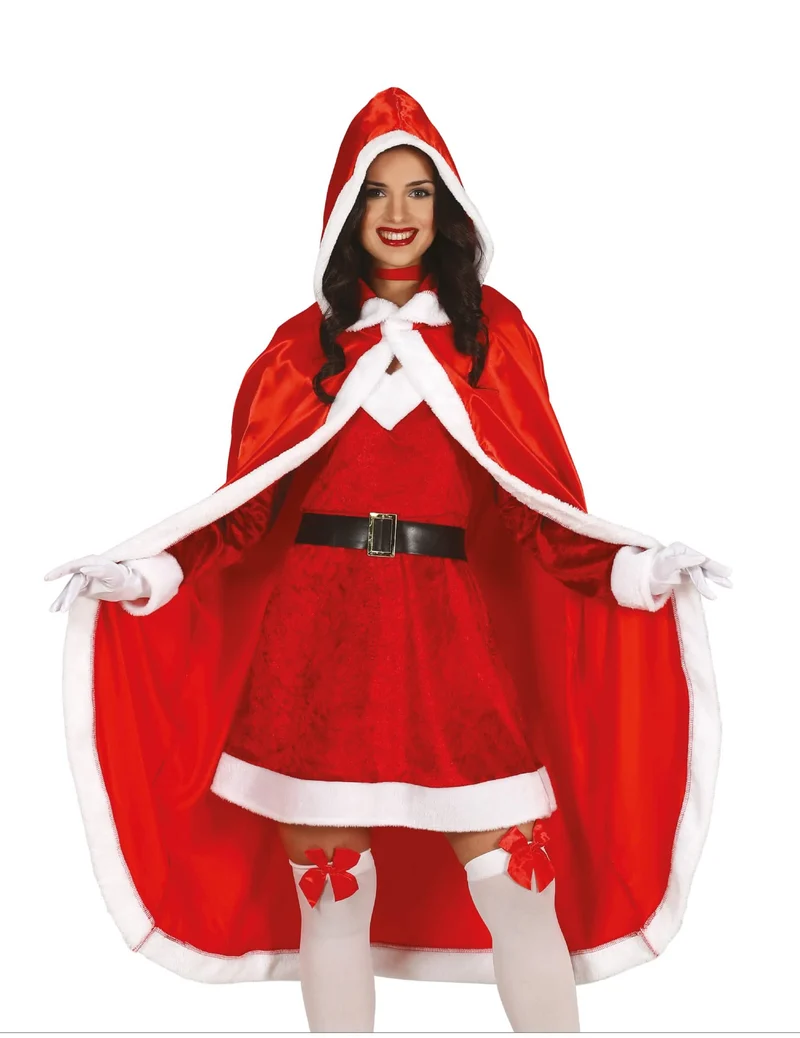Langer Weihnachtsmann-Umhang für Erwachsene