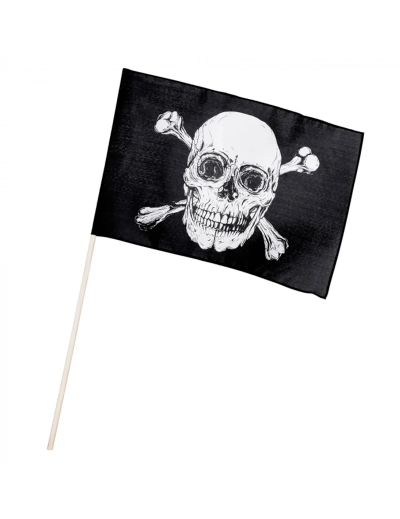 Piratenflagge Partydeko schwarz weiss 30 x 45 cm