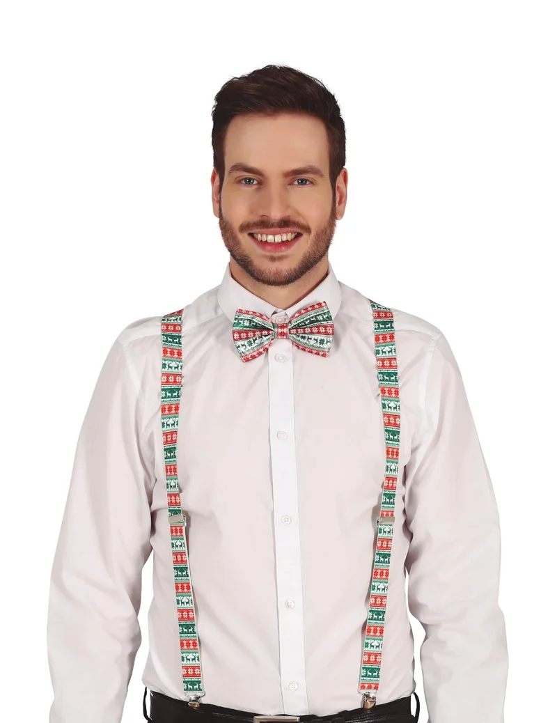 Hosenträger mit Weihnachtsmuster für Erwachsene