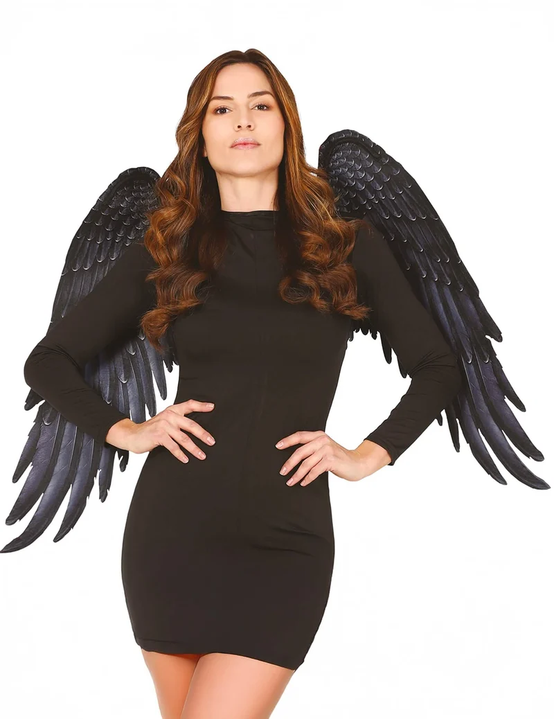 Gothic-Flügel Engelsflügel Kostümzubehör schwarz-grau