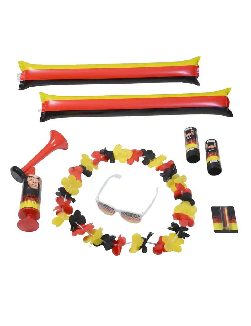 Zubehörset Accessoire-Set Deutschland 8-teilig schwarz-rot-gelb