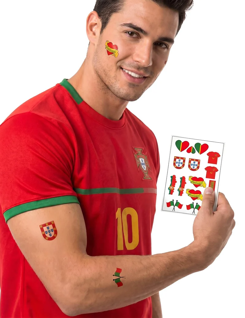 Temporäre Tattoos für Portugal-Fans