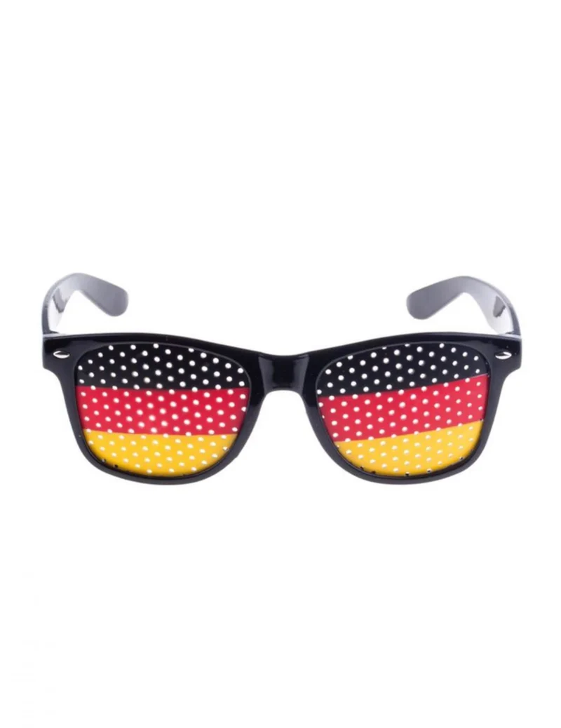 Fan-Brille Deutschland für Erwachsene schwarz-rot-gelb