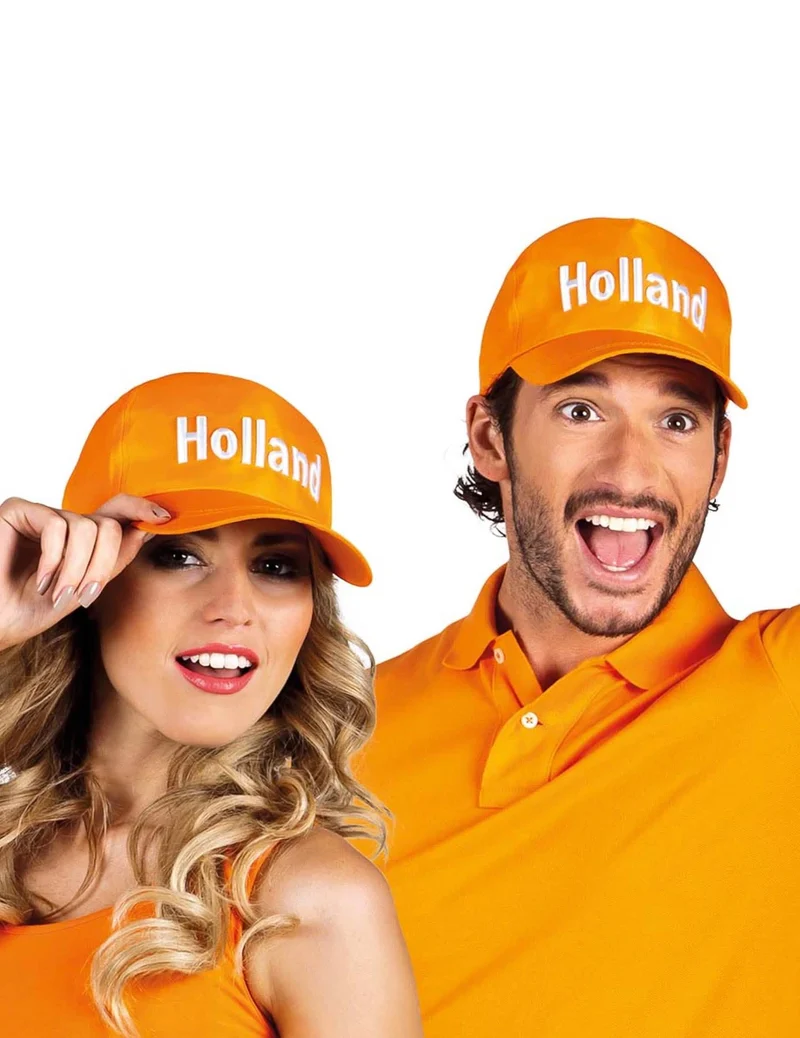 Orangefarbene niederländische Fankappe für Erwachsene