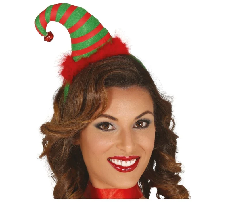 Weihnachten Stirnband Rot Grün Gestreift