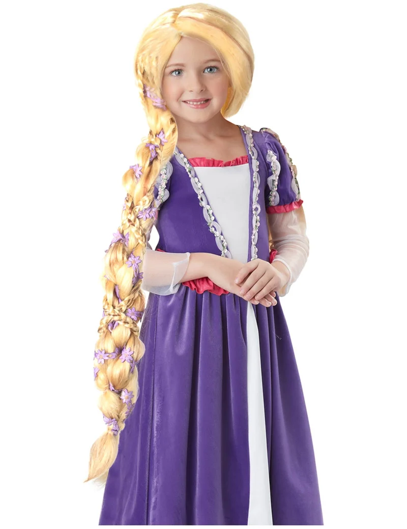 Perücke langer Zopf Prinzessin Mädchen