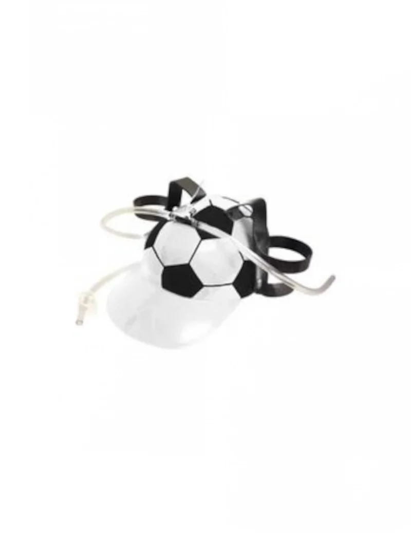 Spaßiger Bierhelm für Erwachsene Fussball-Partyzubehör