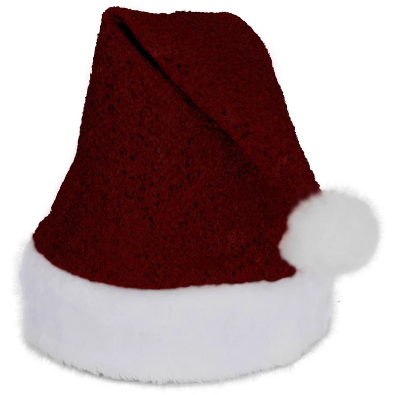 Weihnachtsmannmütze Rot Glitzer 58cm