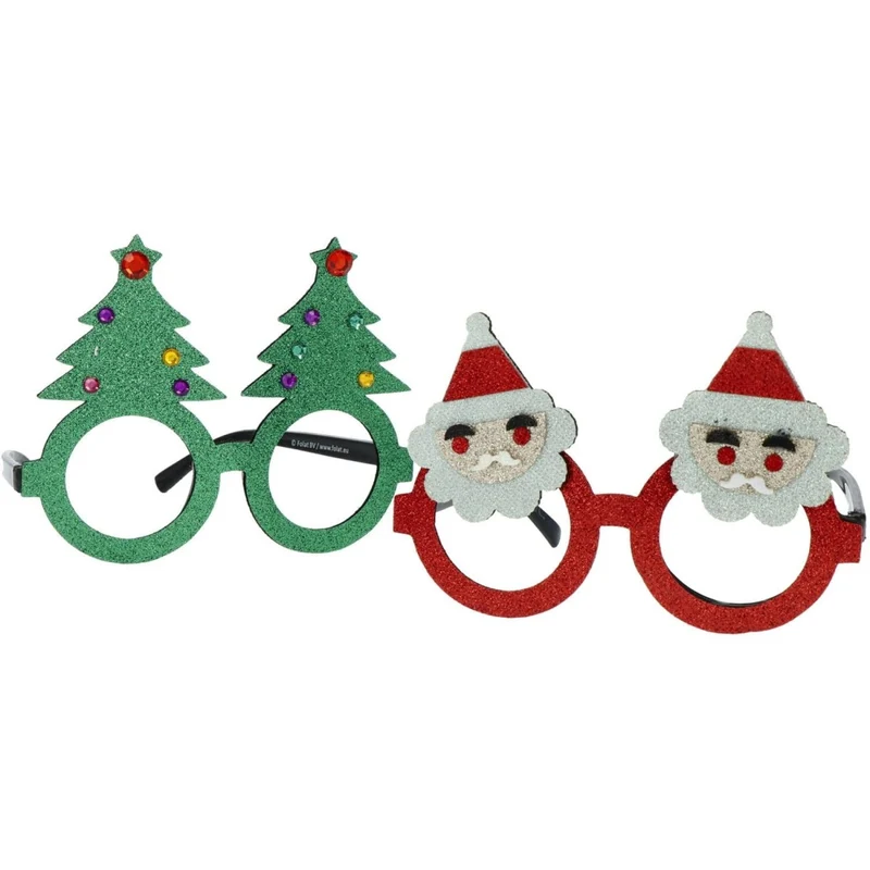 Weihnachtsgläser Weihnachtsbaum und Weihnachtsmann 2tlg