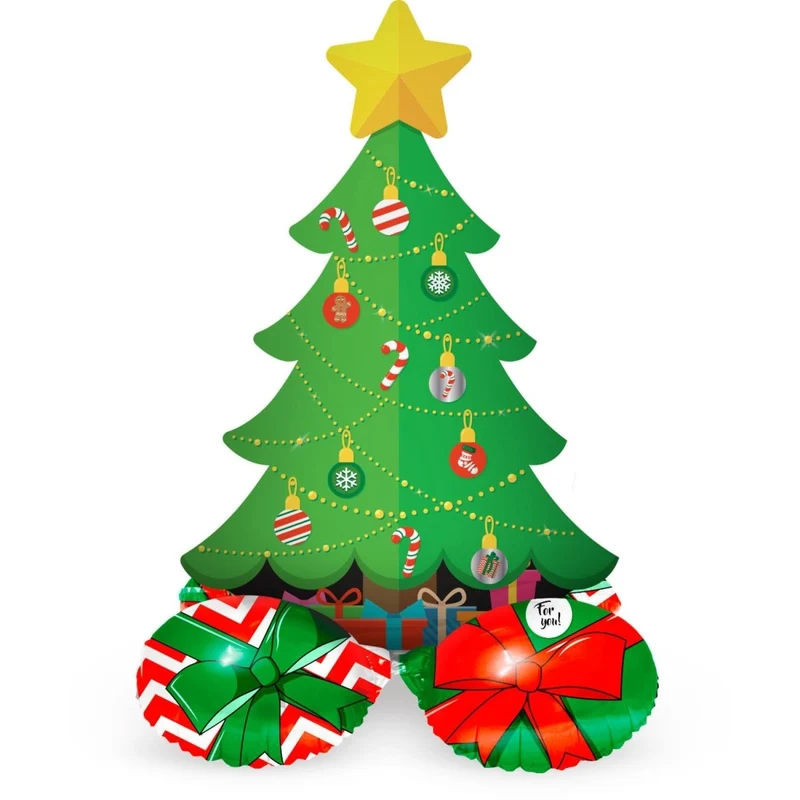 Weihnachten Helium Ballon Weihnachtsbaum mit Ständer Leer 81cm
