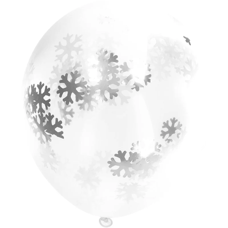 Weihnachten Konfetti Ballon Schneeflocken 30cm 4Stk
